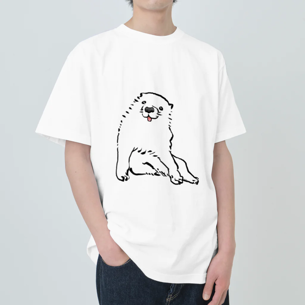 ふくふく商店の長沢芦雪の「あの犬」※後ろ姿アリ！ Heavyweight T-Shirt