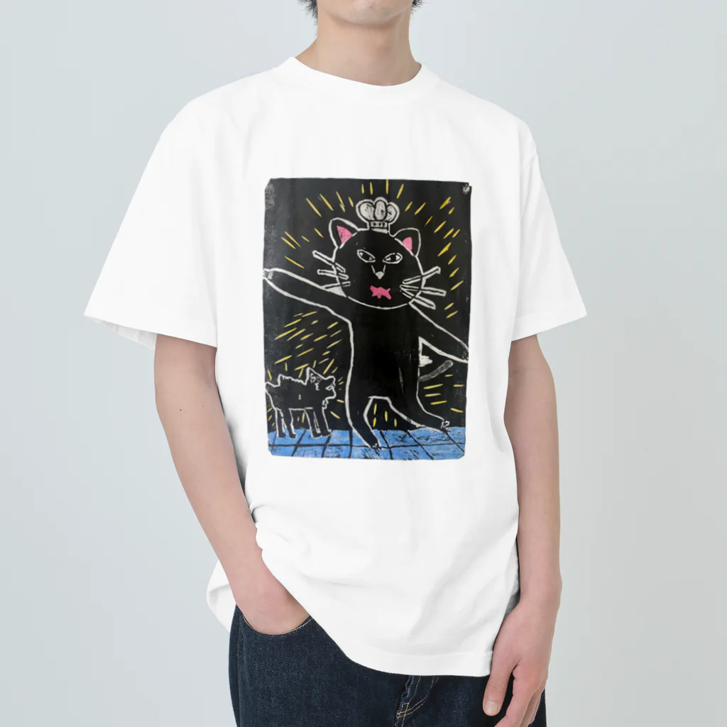 KPseiのsei03.h・ねこといぬ ヘビーウェイトTシャツ