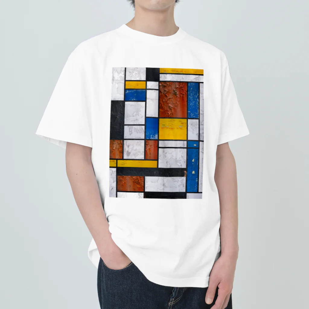 えぬびーしょっぷ【廃墟冷えて〼】の廃・コンポジション Heavyweight T-Shirt