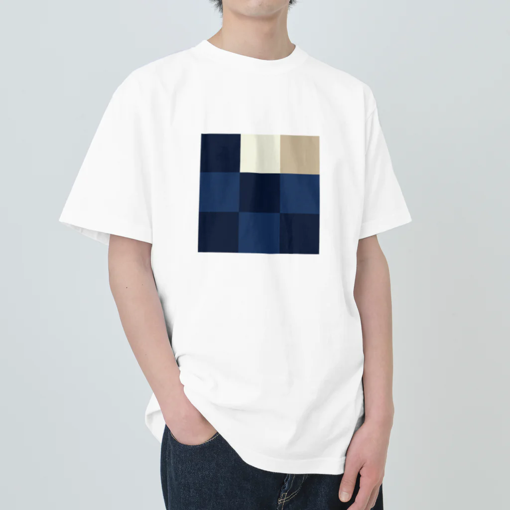3×3 のドット絵の葛飾北斎 - 3×3 のドット絵 ヘビーウェイトTシャツ