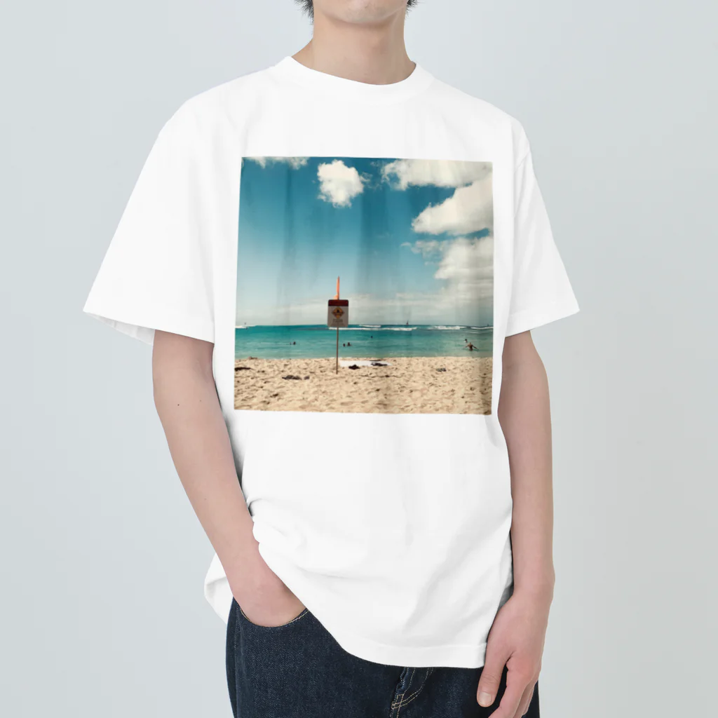 citron_citronの海、砂浜、空 ヘビーウェイトTシャツ