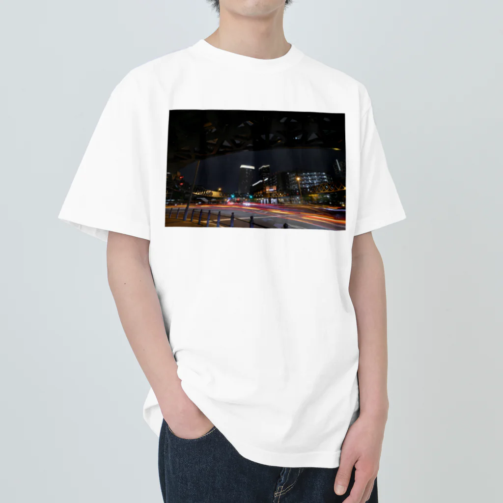 nokkccaの光跡 - Junction Light trail - Heavyweight T-Shirt