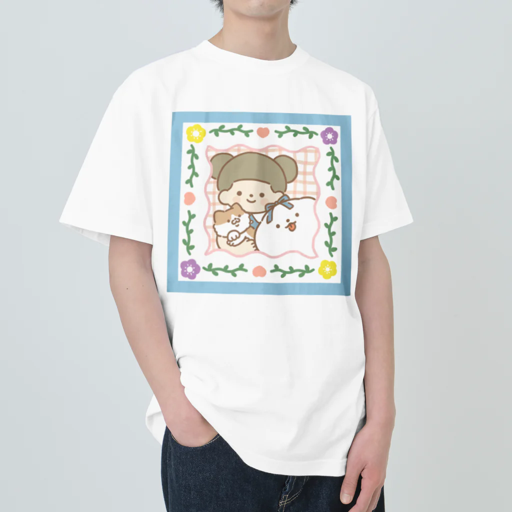 みのむしハウスのなかよしこよし Heavyweight T-Shirt