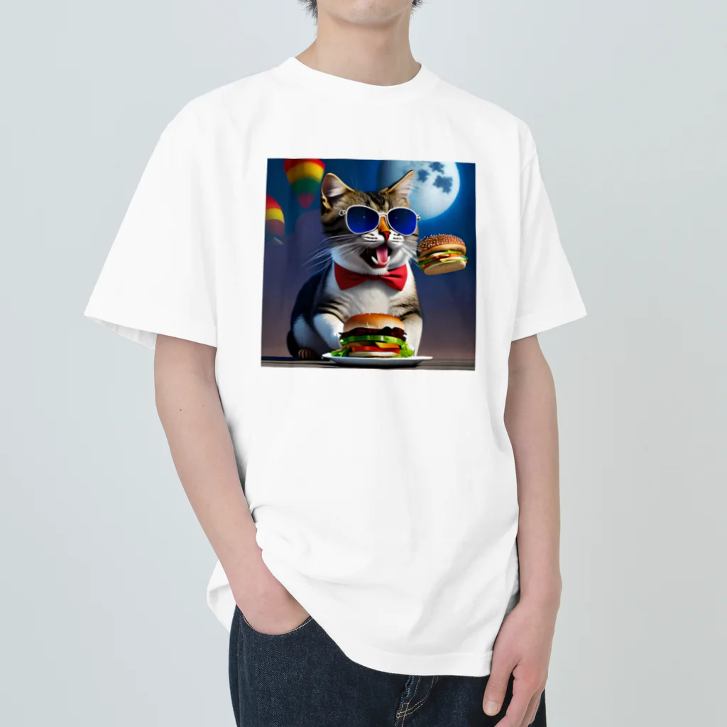 じょんすたいるのBurger Cat 2 Heavyweight T-Shirt