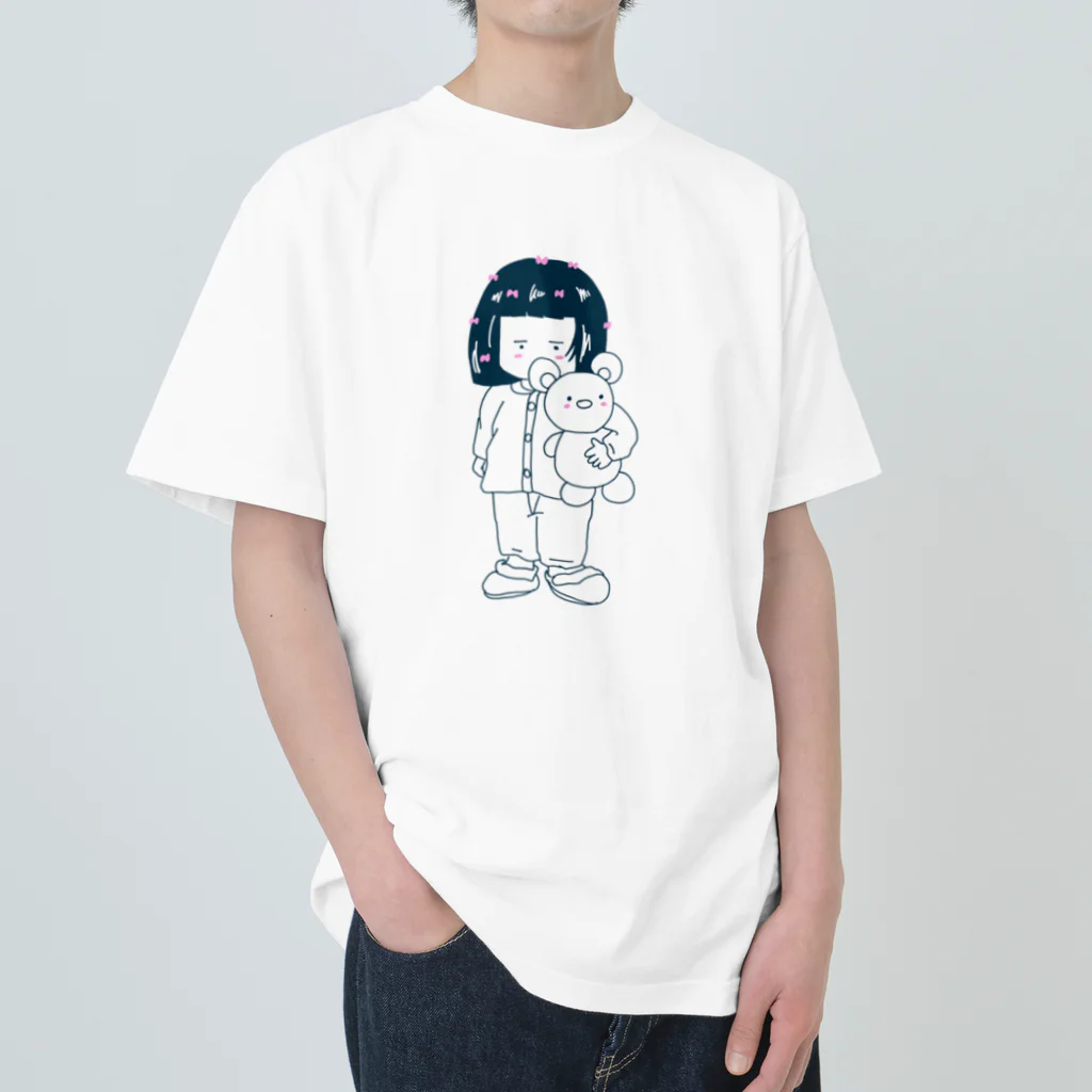 貞子やでのむーさん Heavyweight T-Shirt