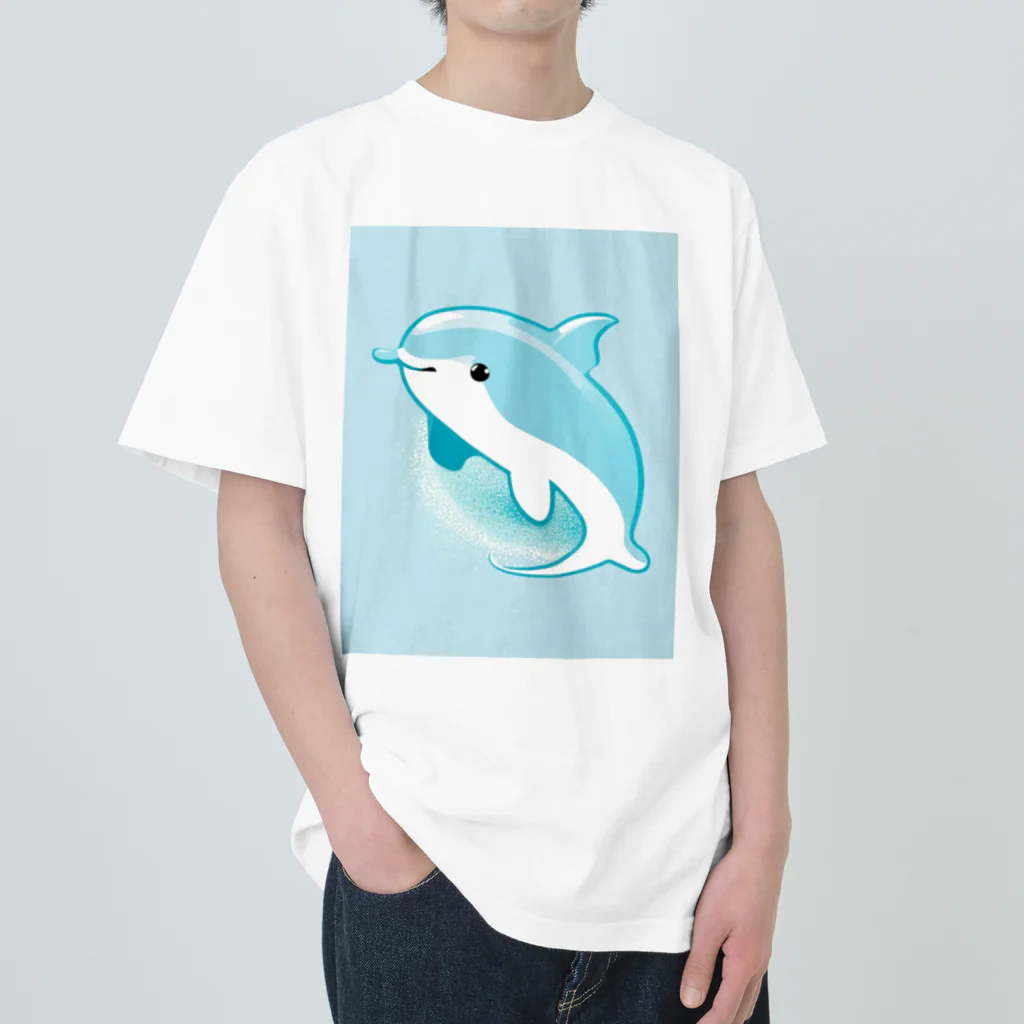 dolphineの癒しのハッピードルフィン　Healing Happy Dolphine Heavyweight T-Shirt