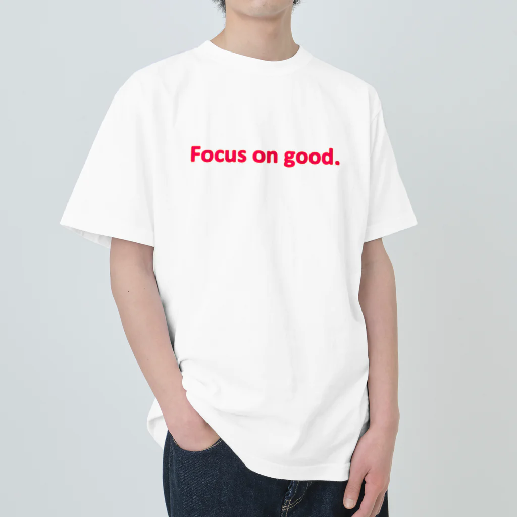 R362designのFocus on good.（ピンク） ヘビーウェイトTシャツ