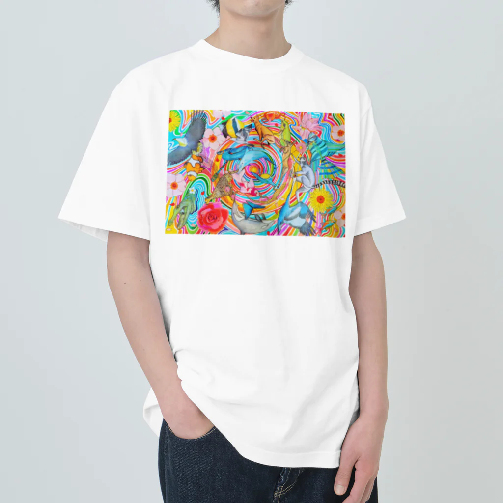 FLOWERTOWERのぐるぐる Heavyweight T-Shirt