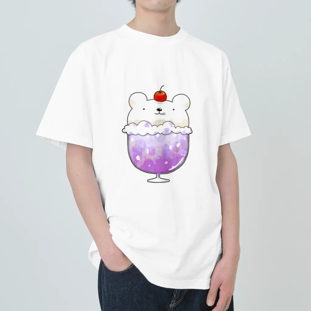 pecori ぺこりのぶどうのしろくまのクリームソーダ Heavyweight T-Shirt