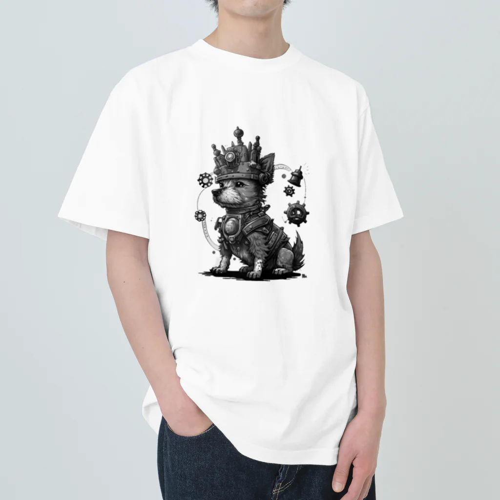 AliceDesignLab.のSteampunk Dog Heavyweight T-Shirt