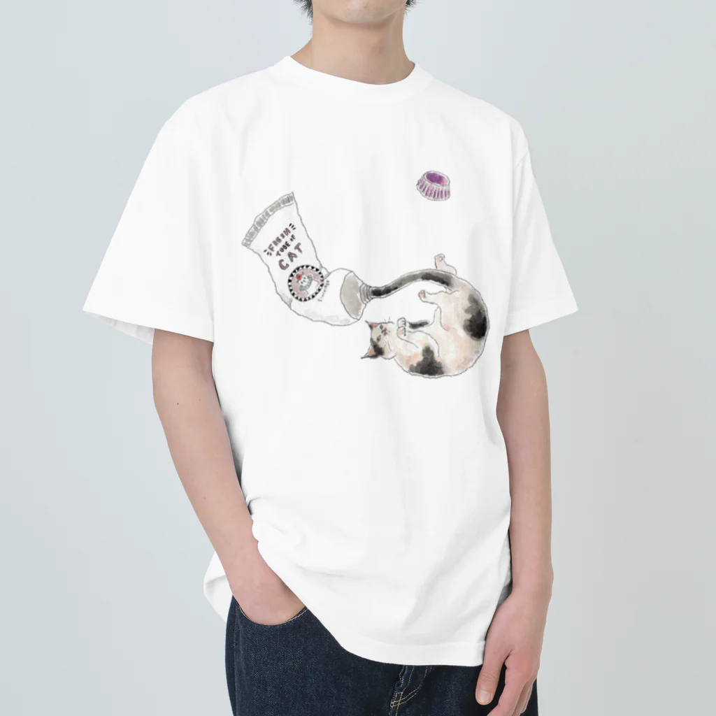 トコロコムギのにょろにょろ猫チューブ Heavyweight T-Shirt