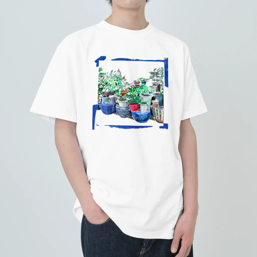 yuko maegawaのまちなか植木鉢 ヘビーウェイトTシャツ