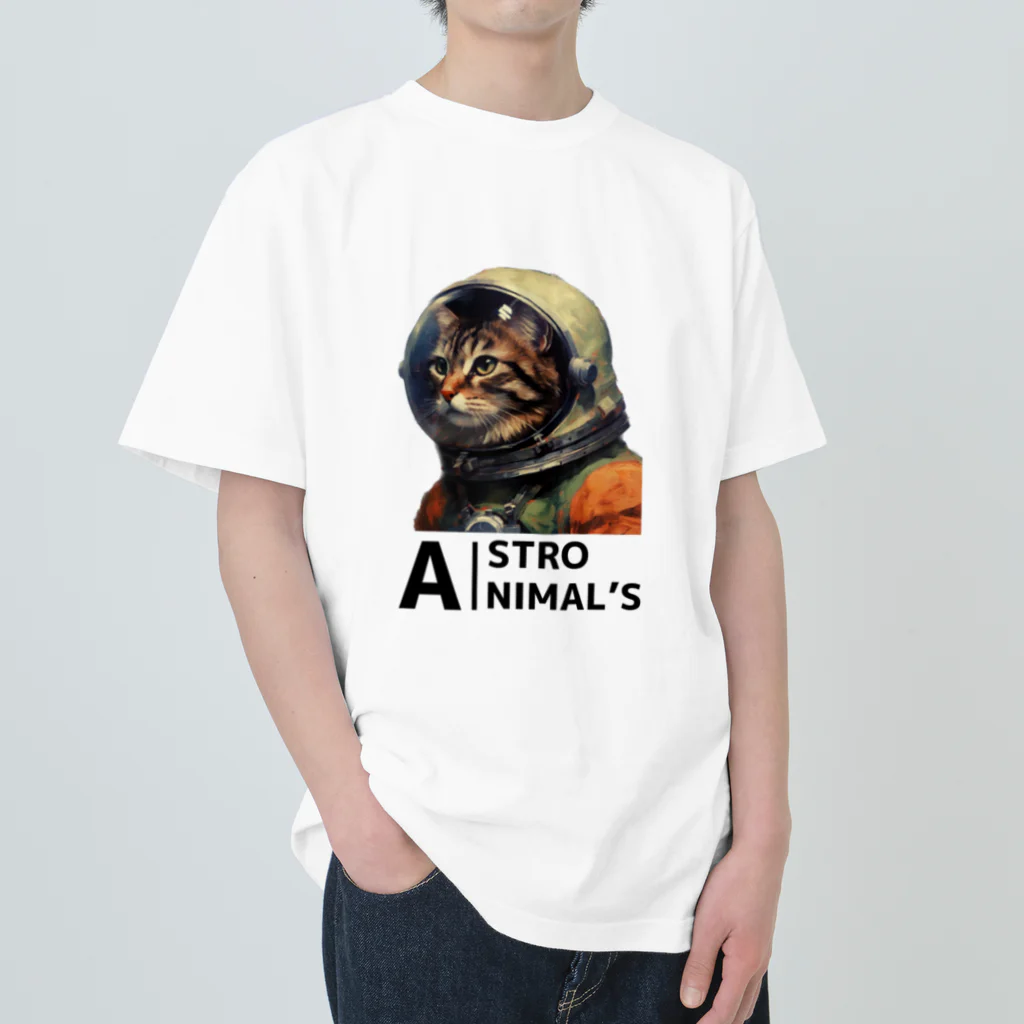 ASTRO AIのASTRO ANIMAL'S cat ヘビーウェイトTシャツ