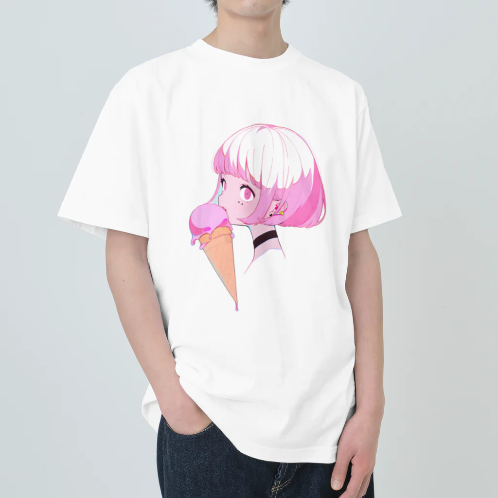 ヤバいTシャツ屋しゃんの暑い夏はアイスだ012 Heavyweight T-Shirt