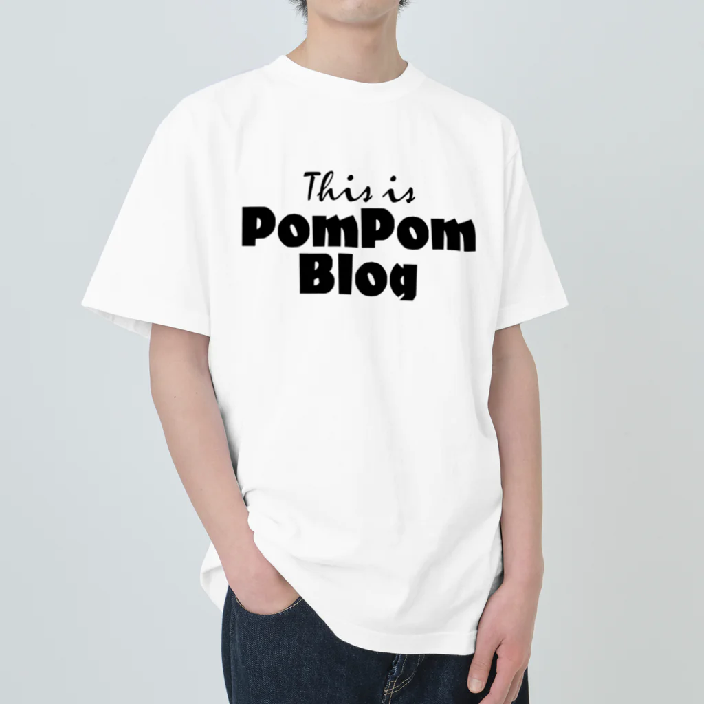 mf@PomPomBlogのMutant Pom Pom Blog Logo ヘビーウェイトTシャツ