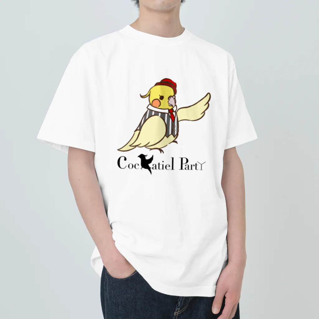 Cockatiel PartYのCockatiel PartYビッグロゴアイテム(ロゴ黒文字) Heavyweight T-Shirt