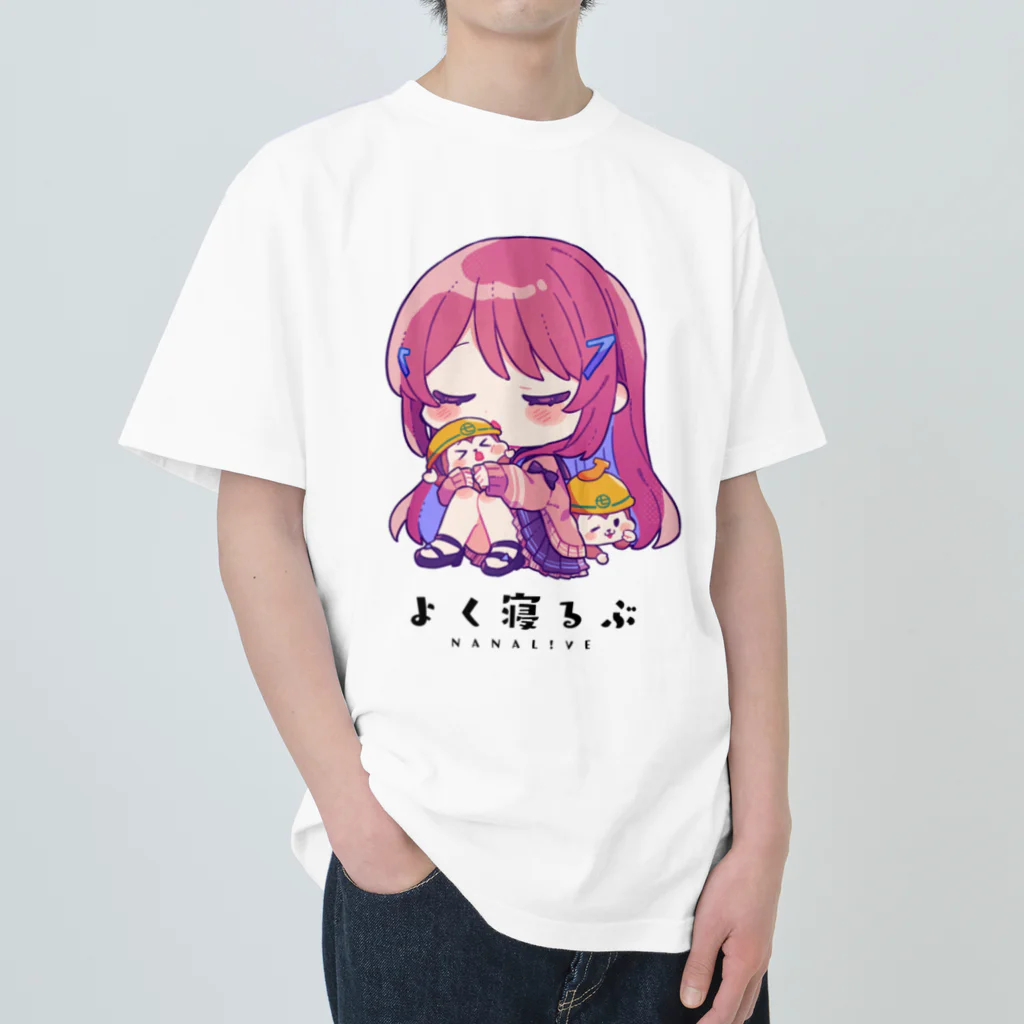 NANA L!VEの七島建設 よく寝るぶTシャツ B / 白・黄 Heavyweight T-Shirt