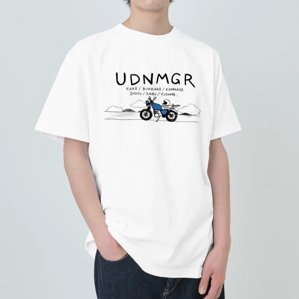 ヤグタウンSHOPのUDNMGR「うどん巡り」”岐” Heavyweight T-Shirt