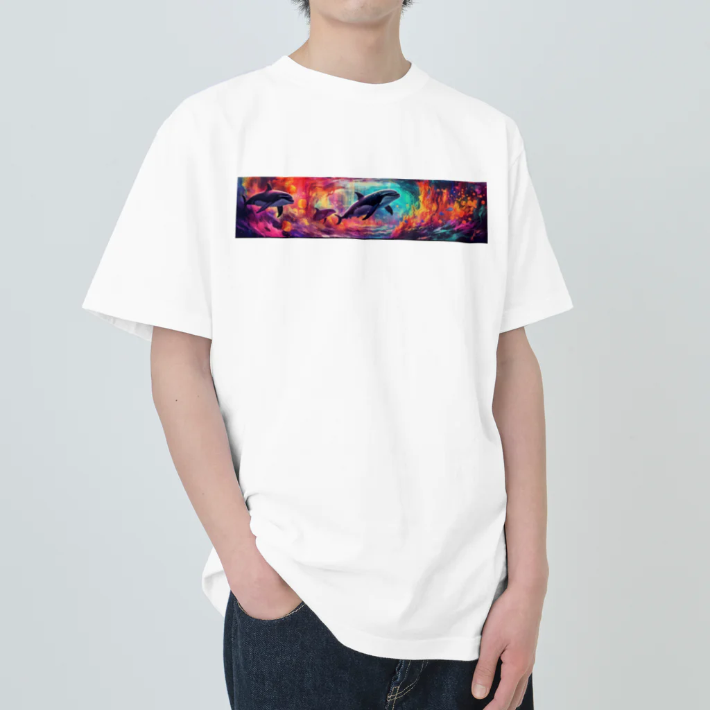 soeluの鮮やかな海・シャチ Heavyweight T-Shirt