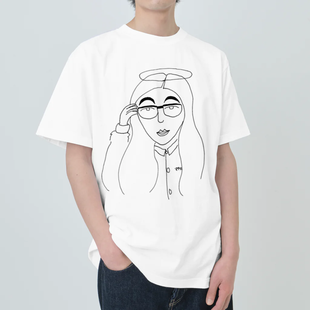 ゴッド神TVちゃんねるSHOPの神八郎 - h - Heavyweight T-Shirt