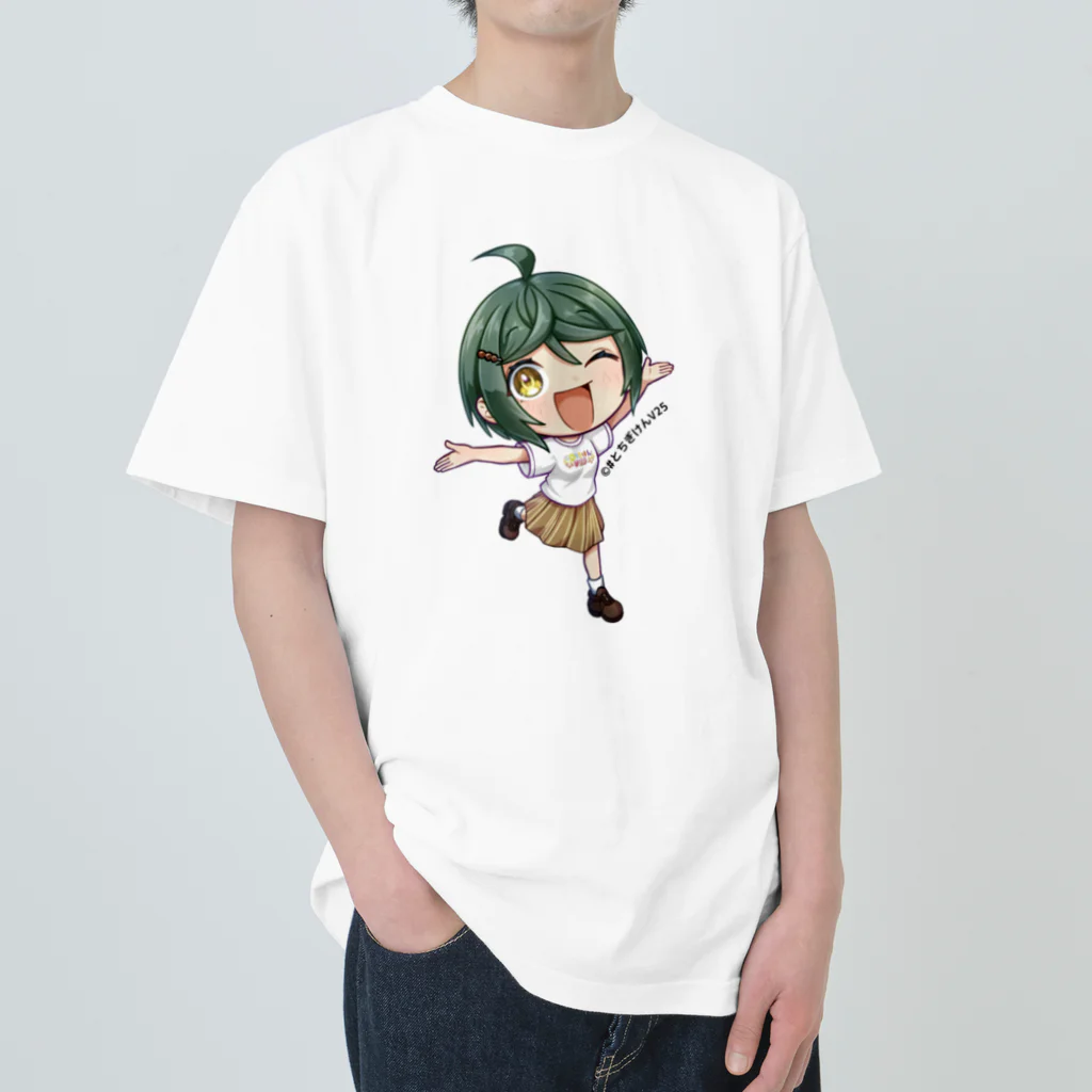 #とちぎけんV25 Official Shopの青竹真中【サブカルは栃木を救うんだよ】 ヘビーウェイトTシャツ