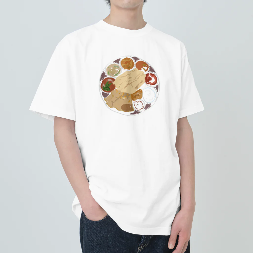 gohan-no-jungleのmeals ready 南インドのカレー定食 Heavyweight T-Shirt