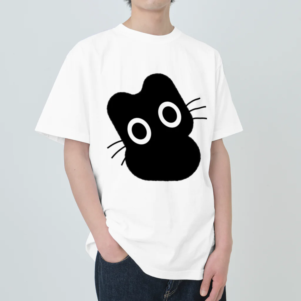 Suzutakaのくろねこクロル（どうしたの） ヘビーウェイトTシャツ