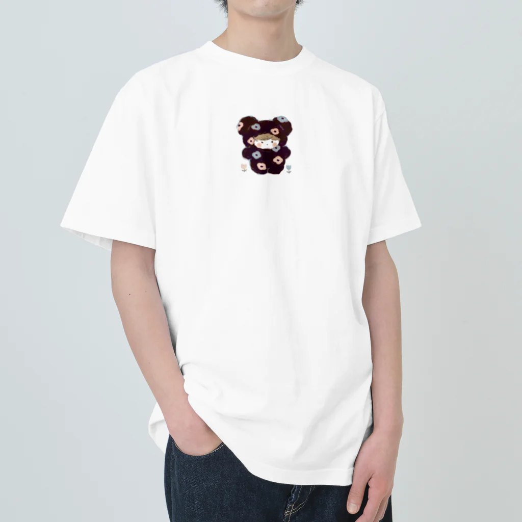 asami_sanの花がらのもこもこ Heavyweight T-Shirt