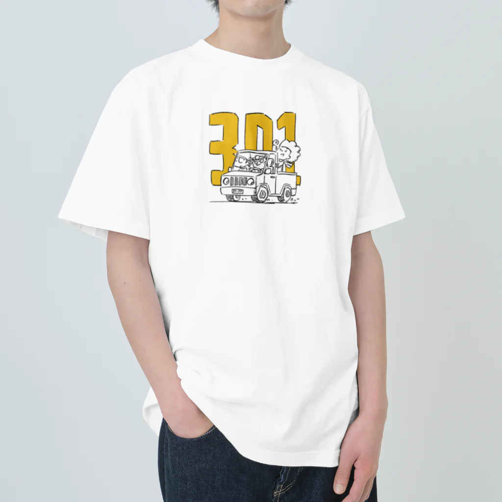 3D1のディーゴ・ジャイロ・アフローのドライブ ヘビーウェイトTシャツ