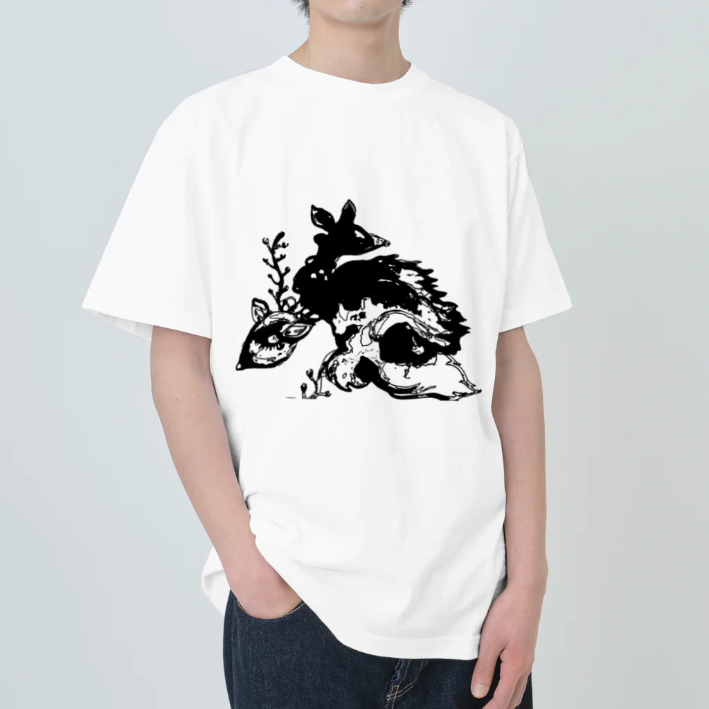 Torazoのキロク(亀鹿) ヘビーウェイトTシャツ