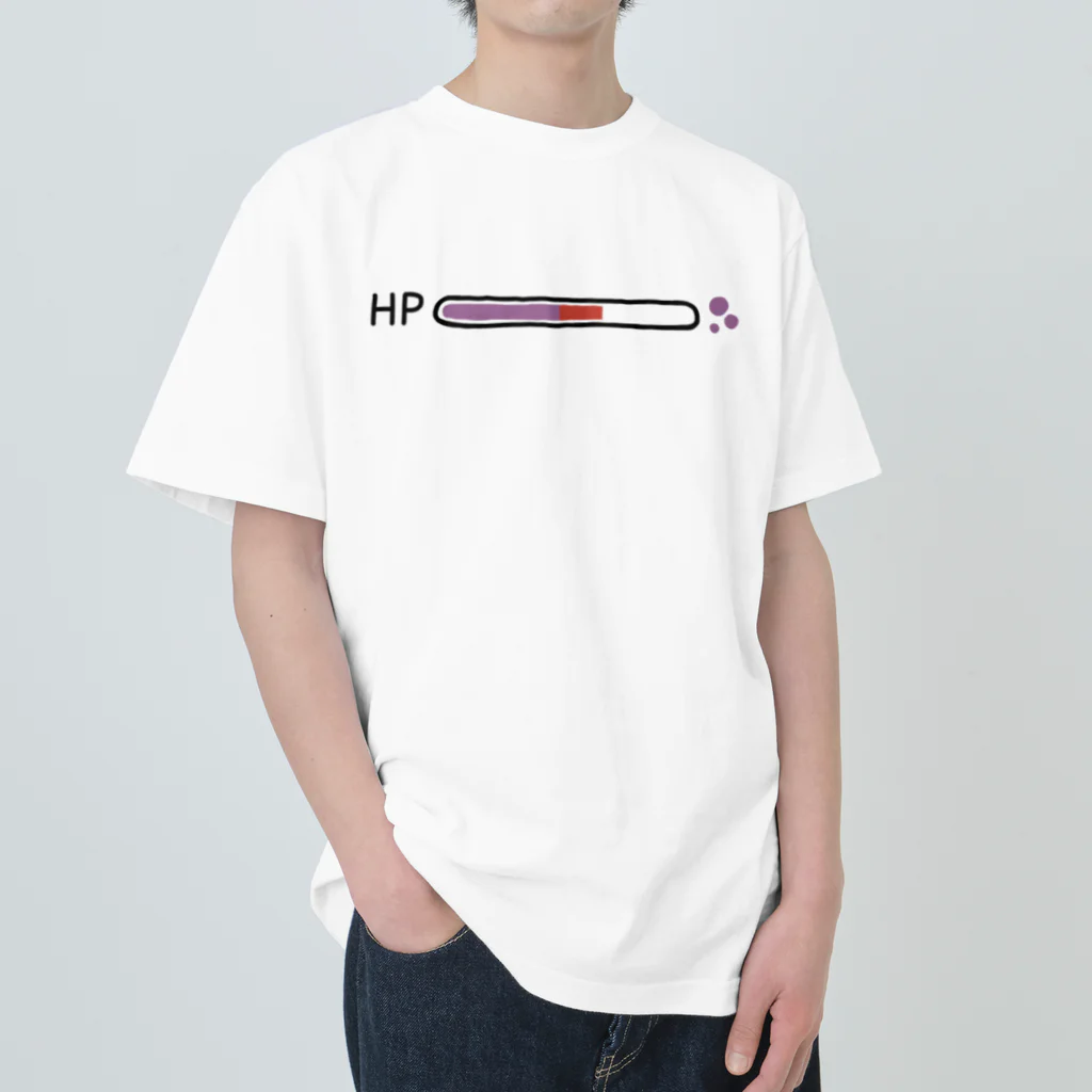 ぷにおもちSHOPのHPバー どく ヘビーウェイトTシャツ