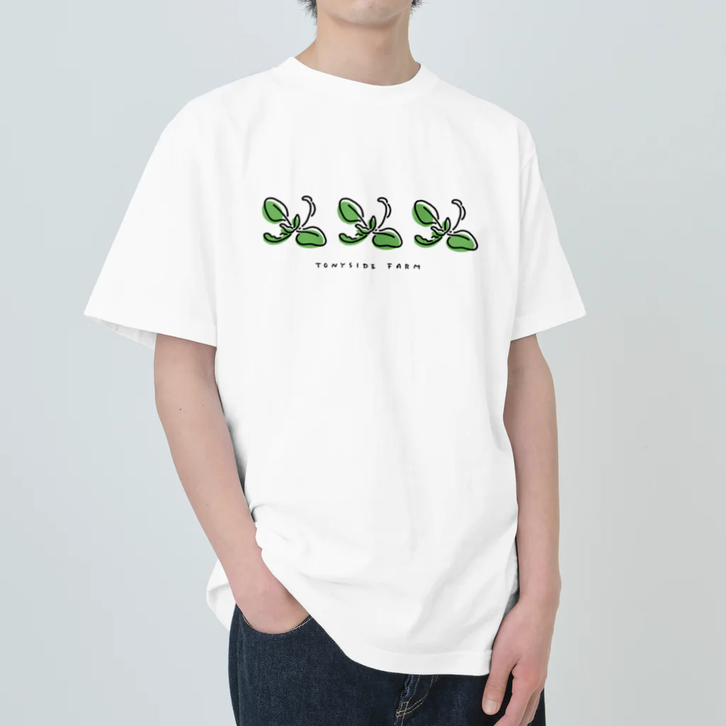 Tonyside Farm Shopのほうれん草、本葉２枚くらいの時が一番可愛いよねTシャツ Heavyweight T-Shirt