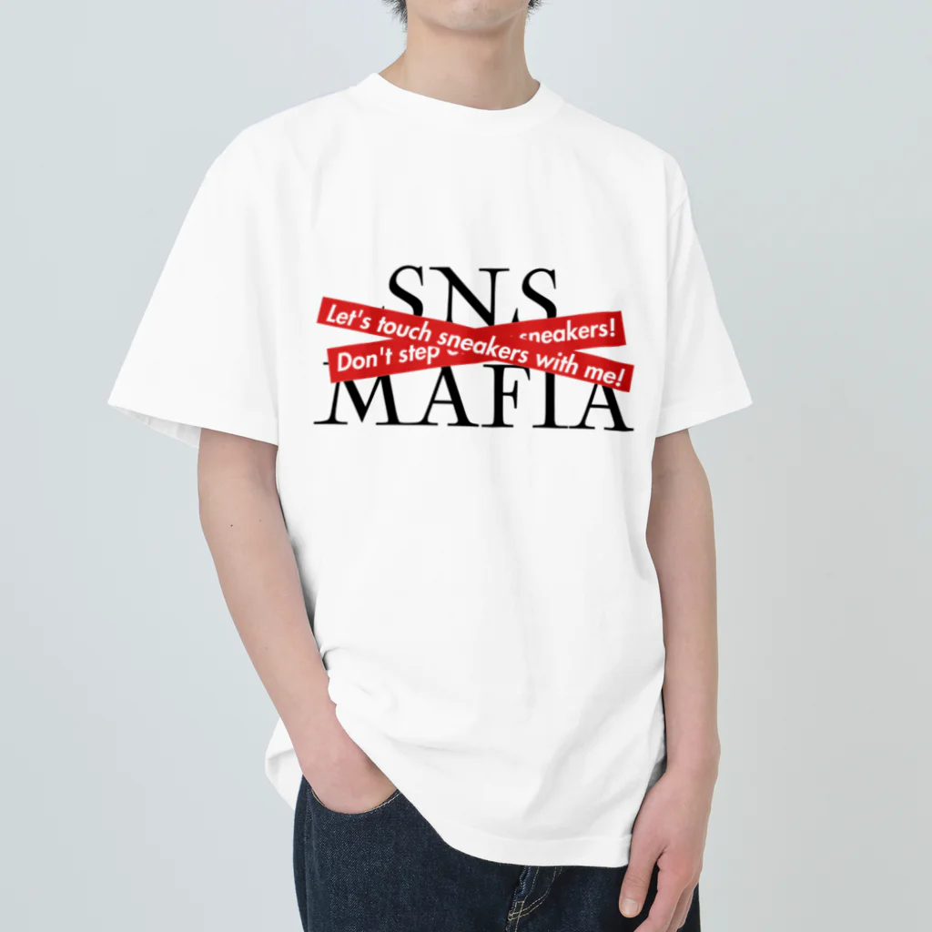 王子のアパレル SnprinceのNO SNS MAFIA by Snp Heavyweight T-Shirt