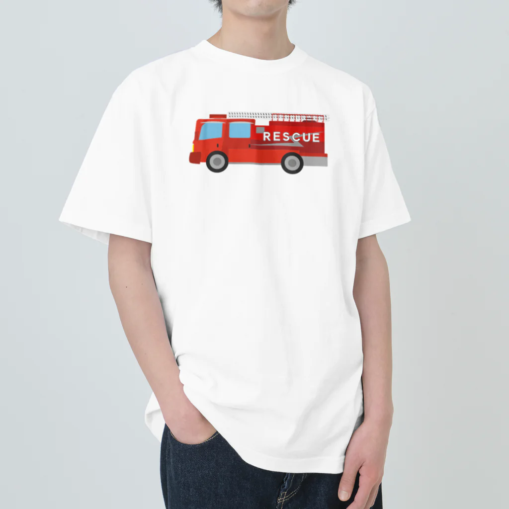 chicodeza by suzuriのレスキュー車 Heavyweight T-Shirt