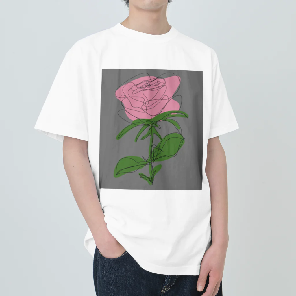 サラスシのmy ROSE ヘビーウェイトTシャツ