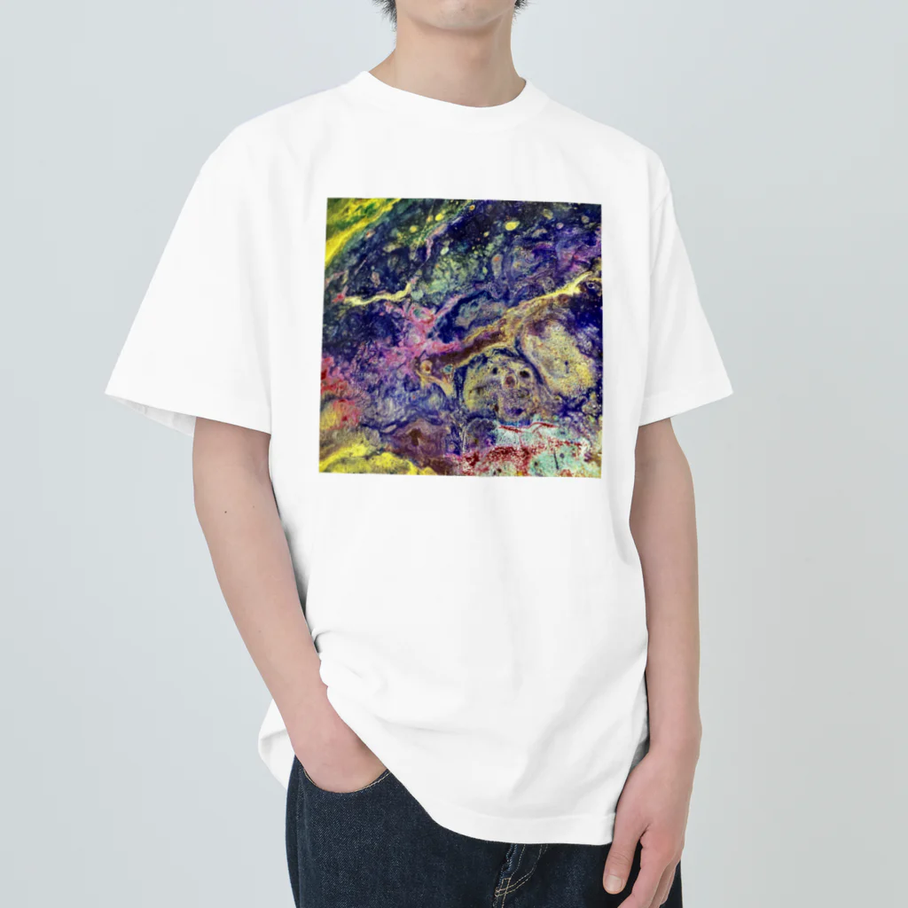 【抽象画】melty moon【フルイドアート】のelectro ヘビーウェイトTシャツ