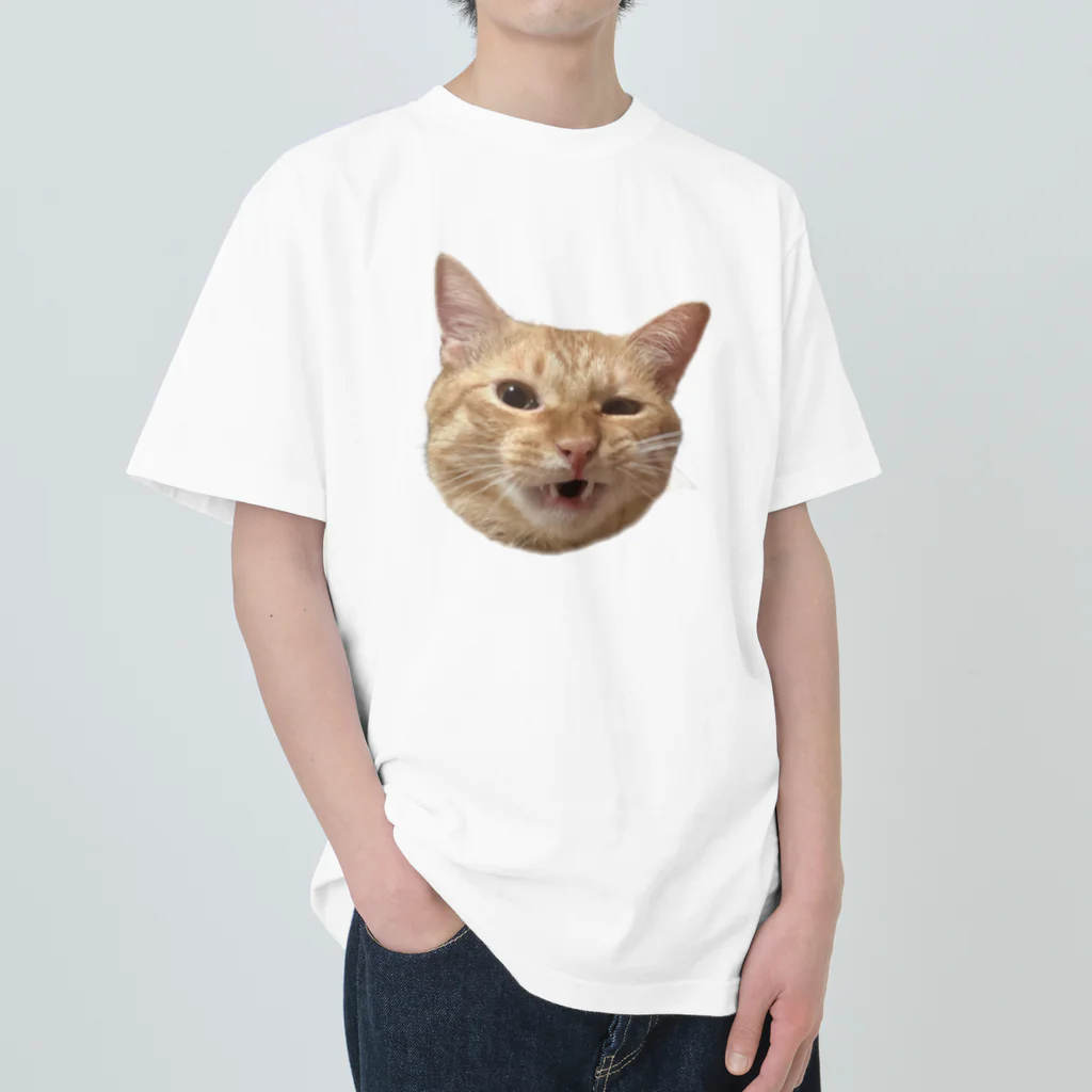 にゃんまにあのやんのか猫 ヘビーウェイトTシャツ