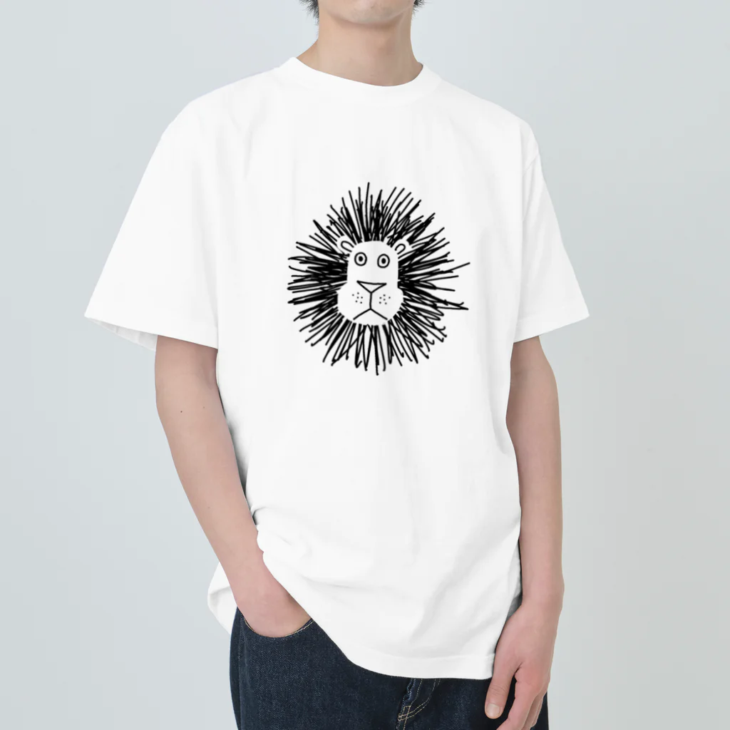 【KOTCH】 Tシャツショップの走り書きライオン Heavyweight T-Shirt