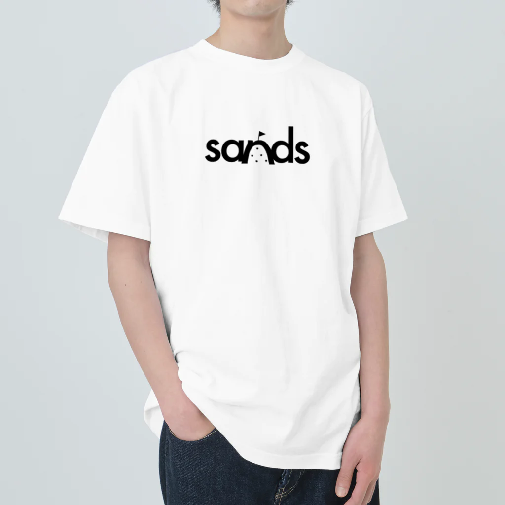 sands商店 SUZURI店のロゴ(黒) Heavyweight T-Shirt