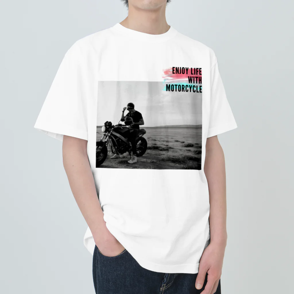 nijiiro-kujiraのバイクライフを楽しむシリーズ ヘビーウェイトTシャツ