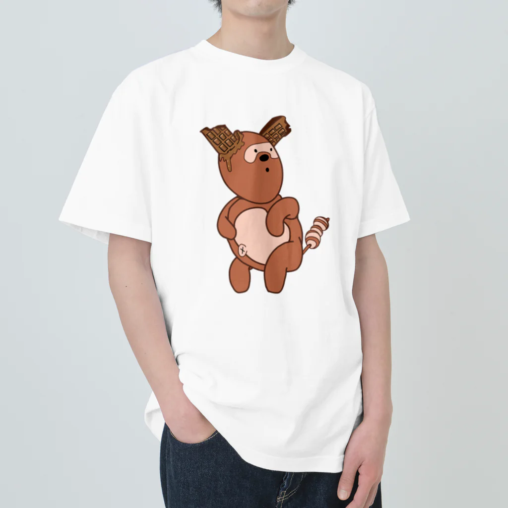 ポンポコ山の兄貴のそそくさチョコたぬきさん Heavyweight T-Shirt