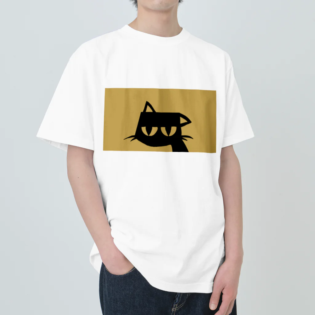 【KOTCH】 Tシャツショップのタレねこ　イエロー ヘビーウェイトTシャツ