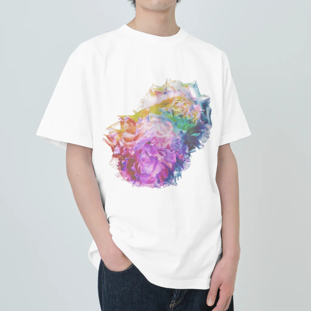 K_flowerのRainbow Carnation ヘビーウェイトTシャツ