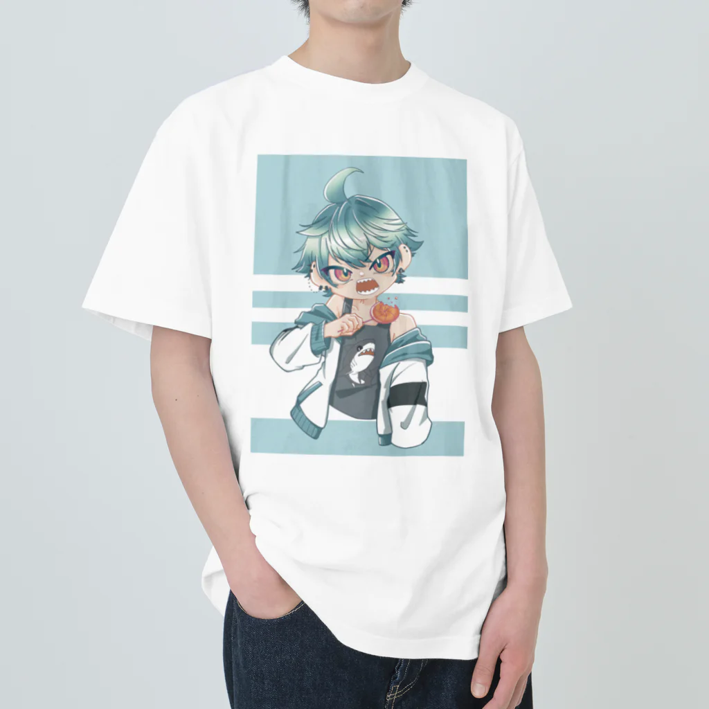 青年Cのサメくん🦈 Heavyweight T-Shirt