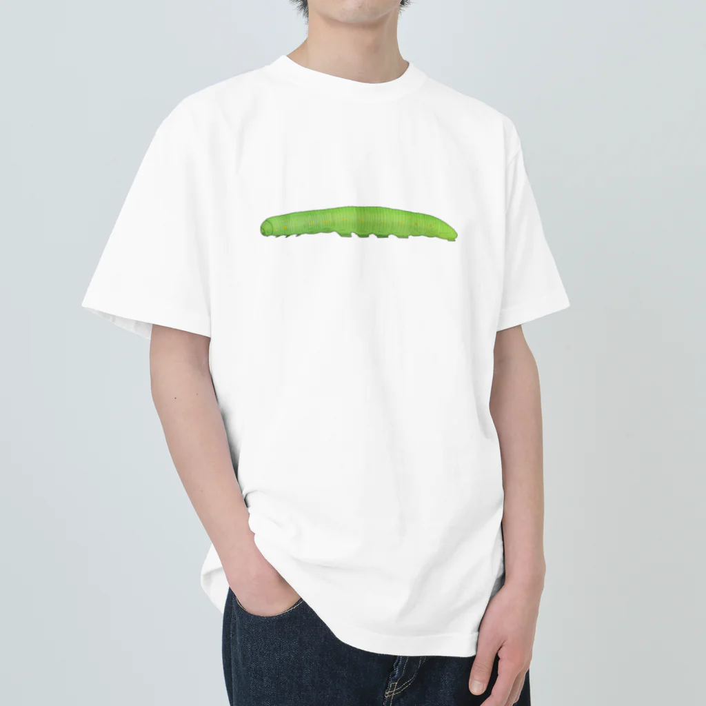 ぷにっと！パピなみ【公式】のモンシロチョウ(ようちゅう) ヘビーウェイトTシャツ