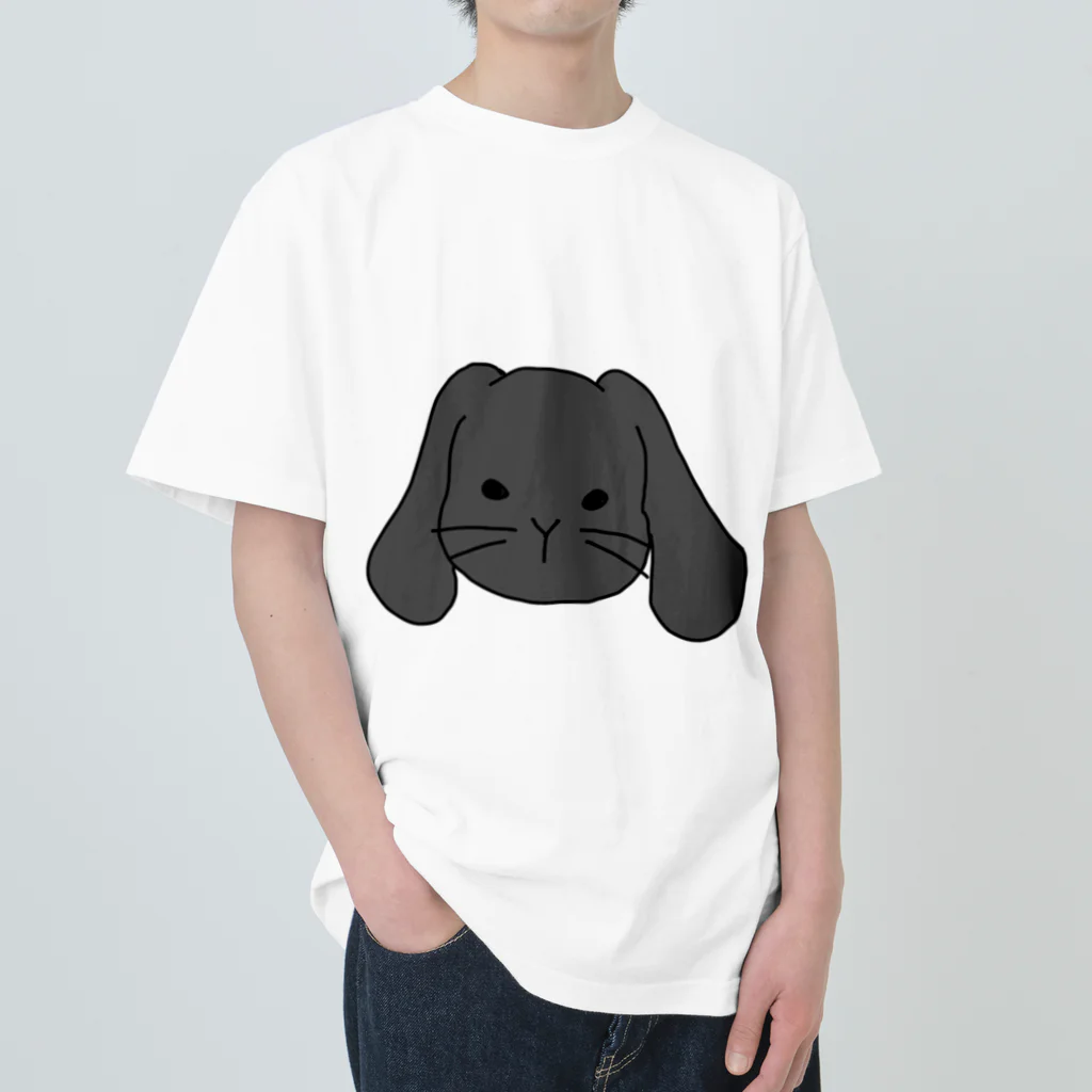 nerucoの本気のウサギさん ヘビーウェイトTシャツ