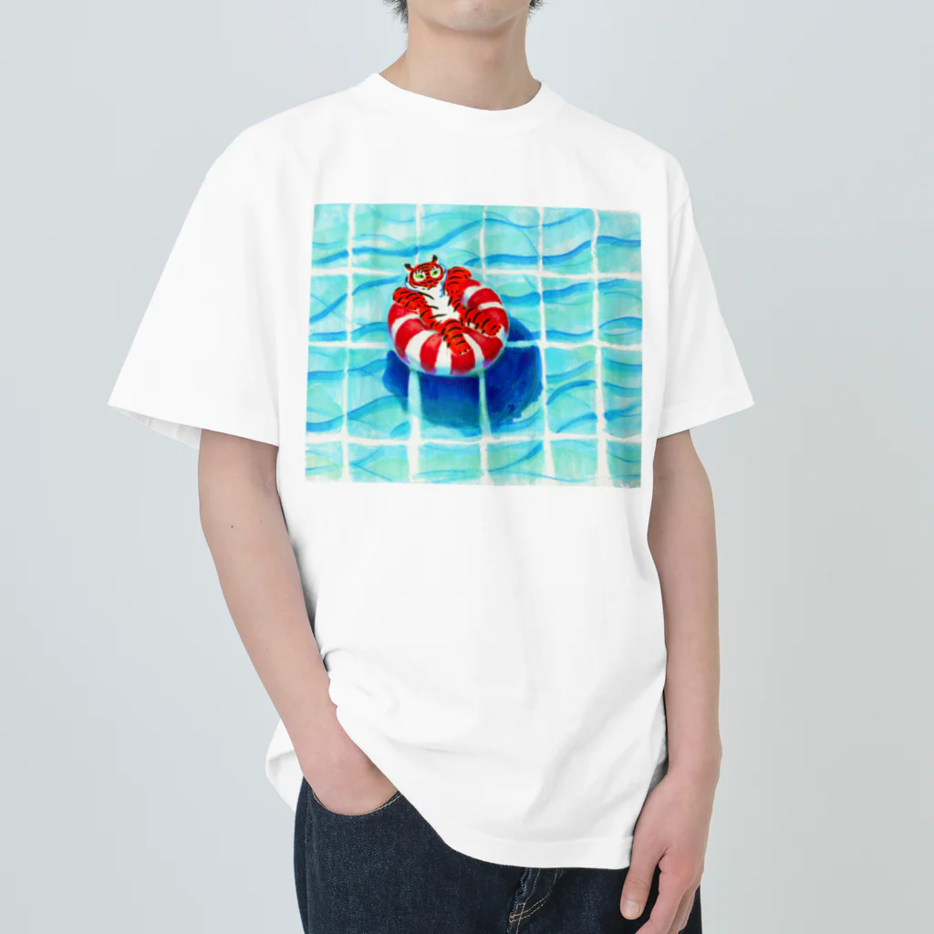 segasworksのプールのトラちゃん Heavyweight T-Shirt