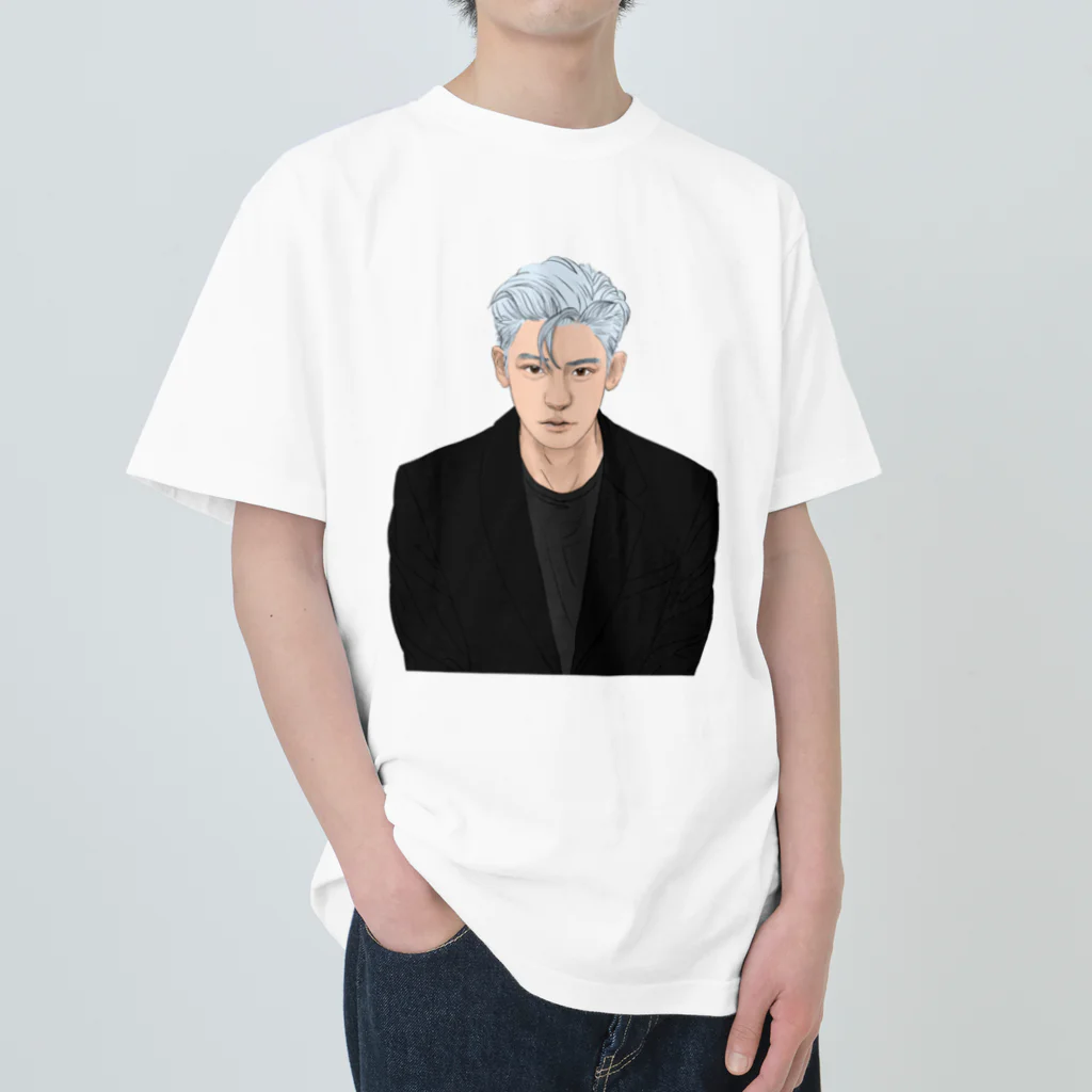 Hoai.art.jpのEXO PARK CHANYEOL fanart  Heavyweight T-Shirt