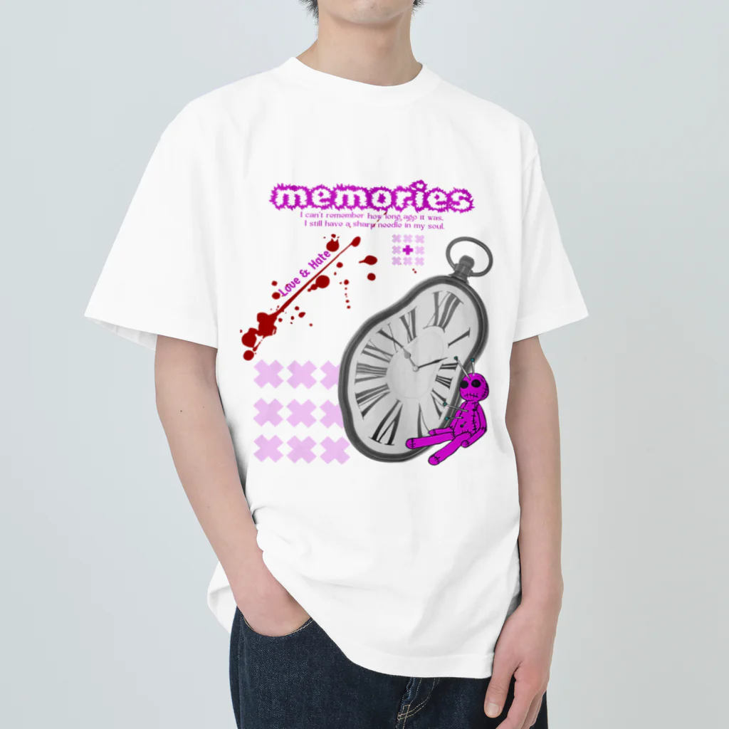 ㌍のるつぼのmemories ヘビーウェイトTシャツ