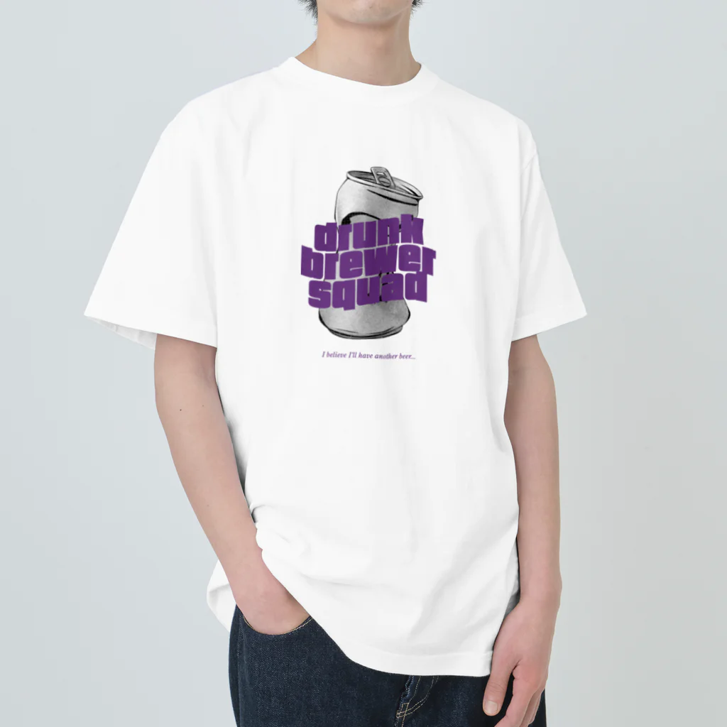 drunk brewer squadのdrunk brewer squad ロゴ(CAN) ヘビーウェイトTシャツ